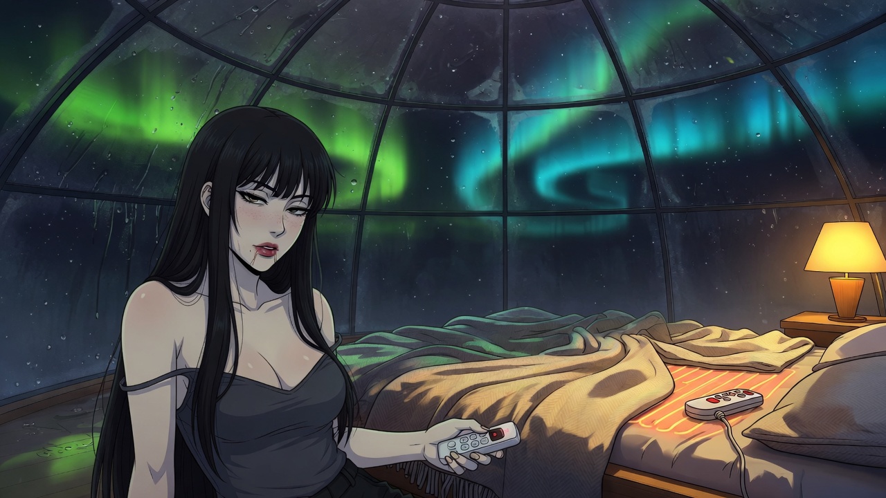 Aurora — portada de novela visual adulta de Iglú de cristal