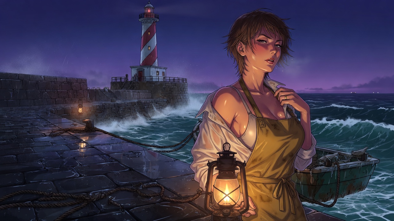 El faro — portada de novela visual adulta de Canal