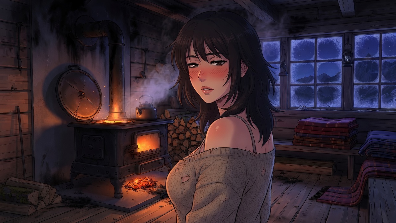 Hut — Mountain hut adult visual novel cover
