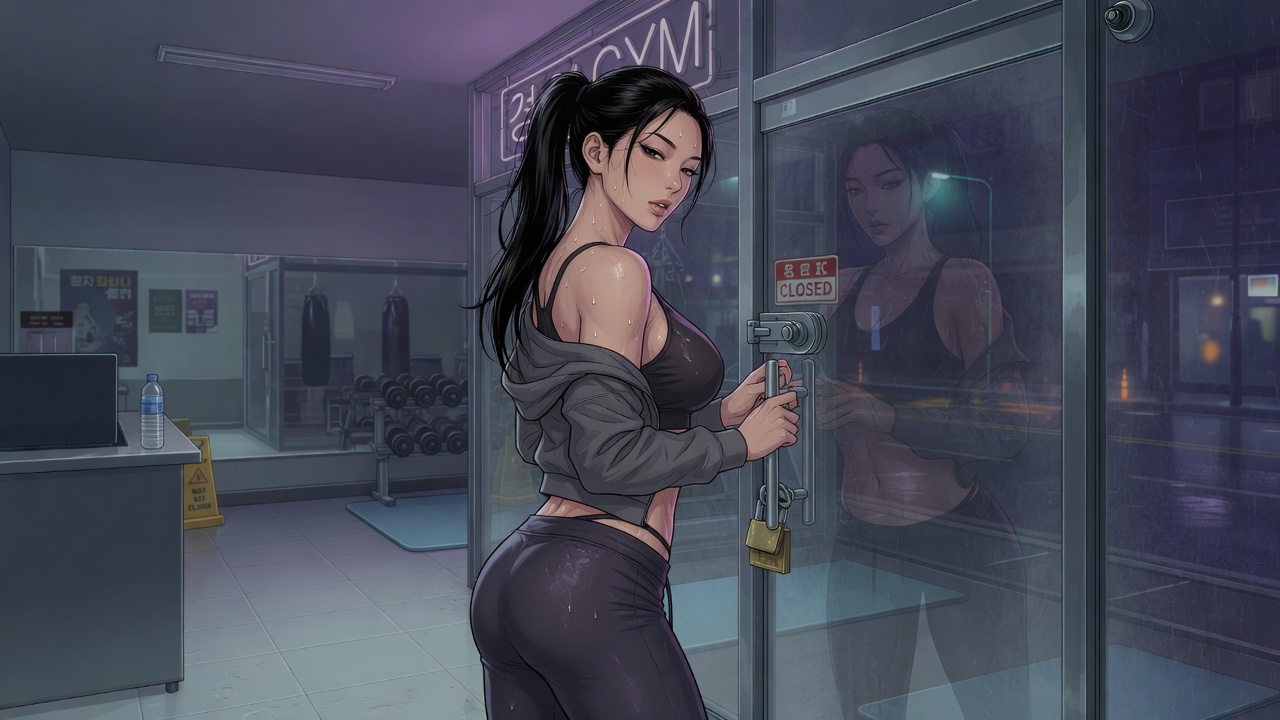Serie privada — portada de novela visual adulta de Fitness