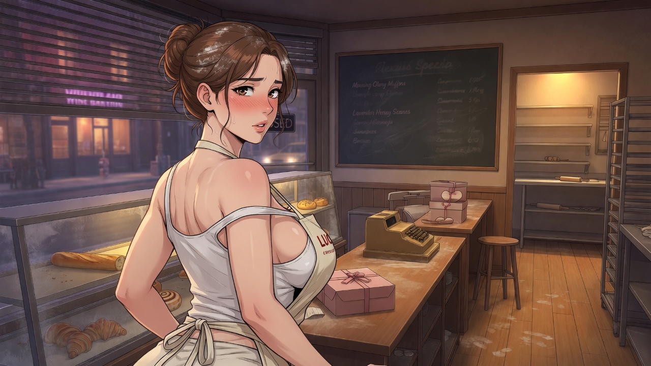 Cámara de fermentación — portada de novela visual adulta de Panadería