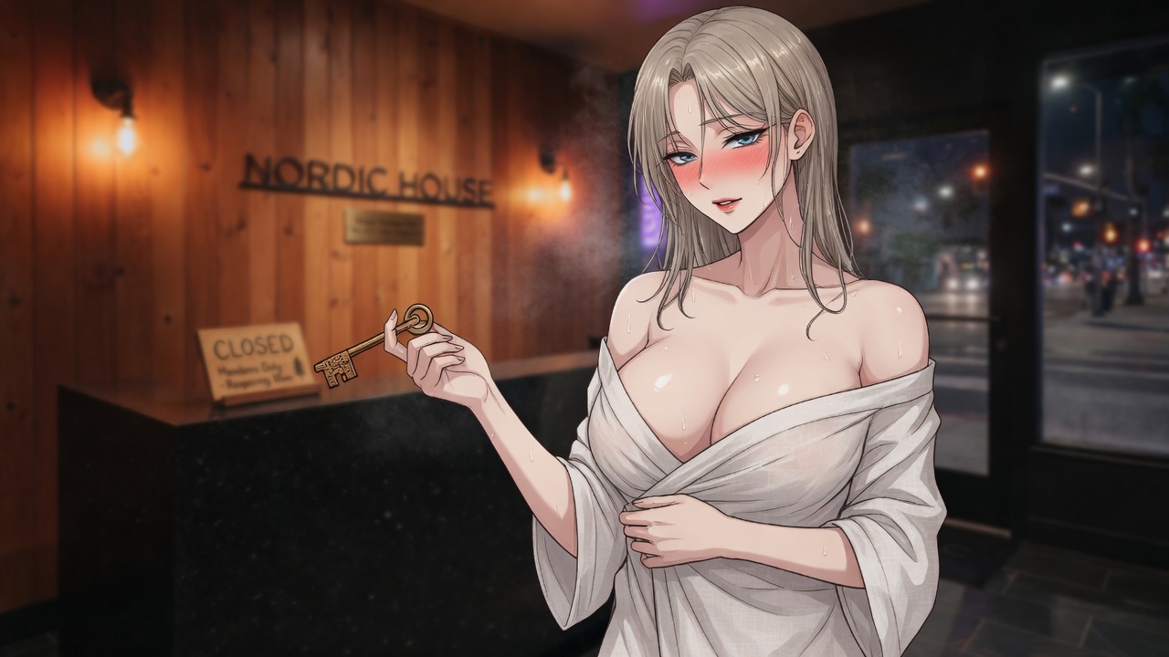 Cierre de vapor — portada de novela visual adulta de Spa